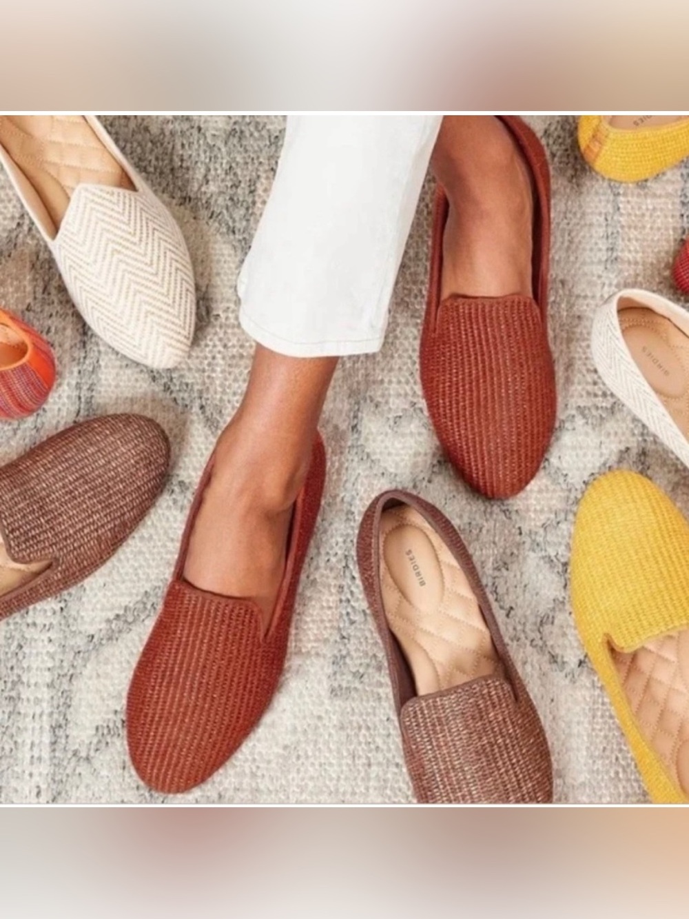 Birdies Loafers Starling Raffa
Woven Flat Slip On Shoes Womens 6 "Paprika"
